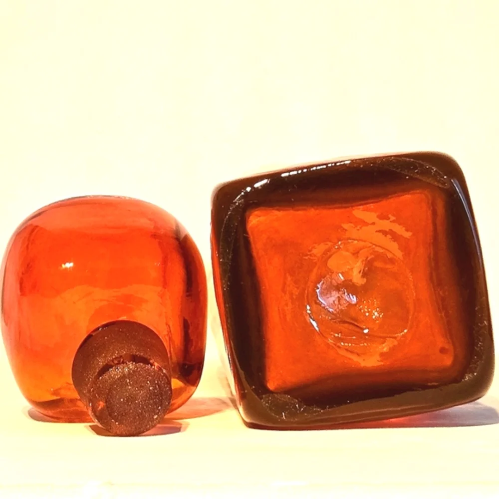 RARE VTG BLENKO Tangerine Twist Glass Decanter & Stopper MCM Artist Wayne Husted - Picture 5 of 13